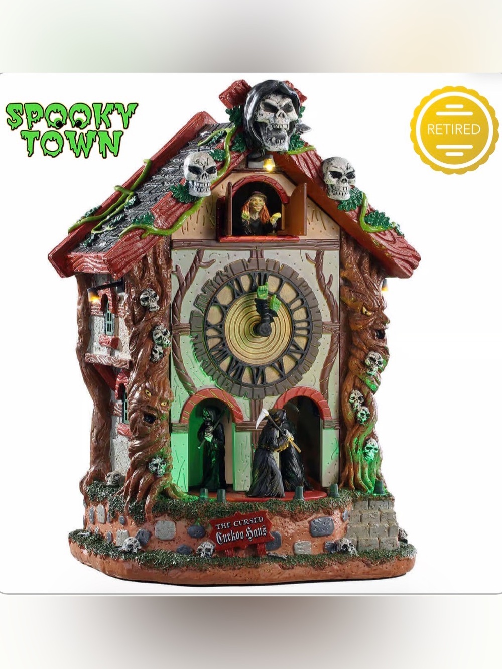 RARE LEMAX The Cursed Cuckoo Haus, EUC Like New, Halloween, RETIRED